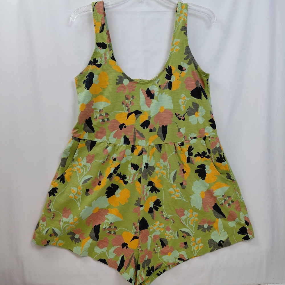 Known Supply Ivy Romper Women's Size. Small 100% Organic Cotton Olive Green
